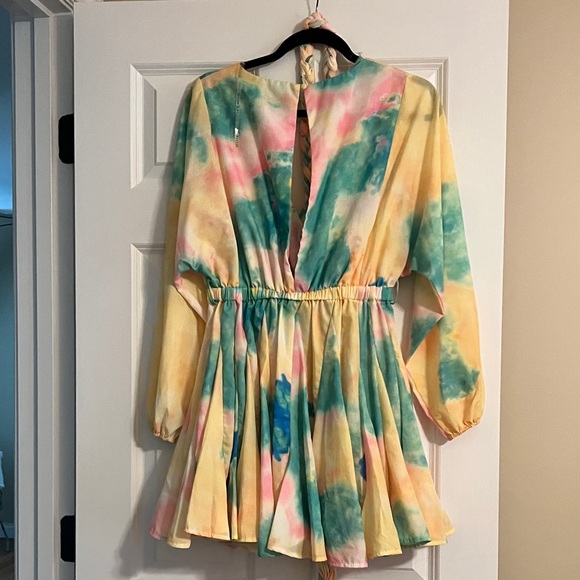 L'ATISTE Multicolor Tie-Dye Midi Dress size small - Picture 2 of 10